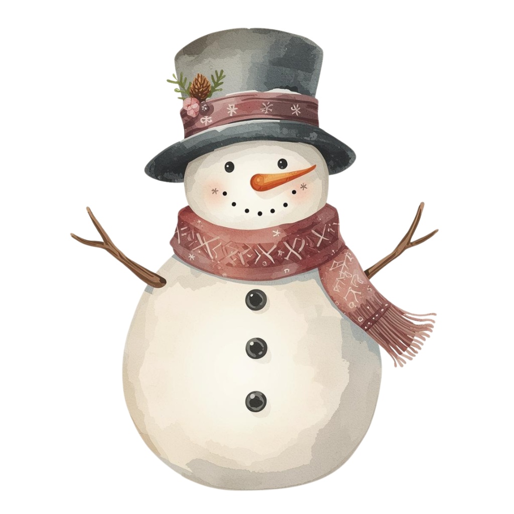 「クリスマスシリーズ②」水彩アンティーク風クリップアート素材15点セット|PNG形式背景透過