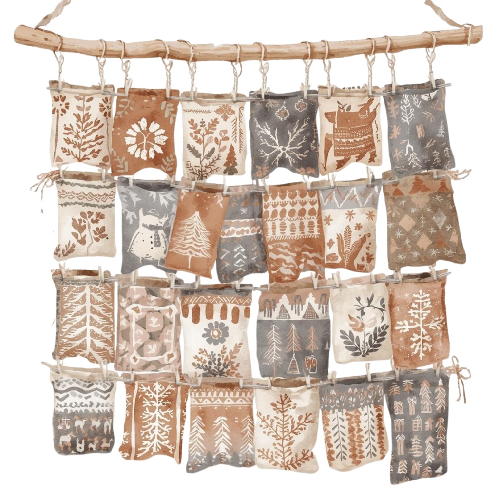 「クリスマスシリーズ③」水彩アンティーク風クリップアート素材15点セット|PNG形式背景透過