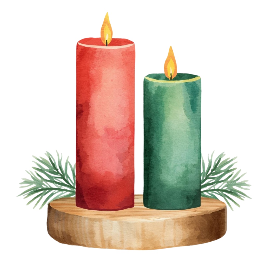 「クリスマスシリーズ③」水彩アンティーク風クリップアート素材15点セット|PNG形式背景透過