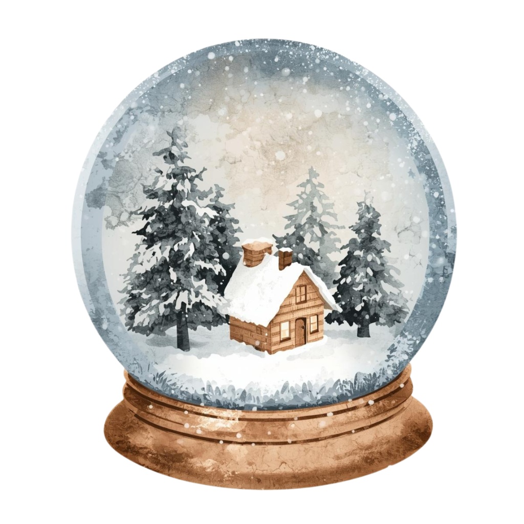 「クリスマスシリーズ③」水彩アンティーク風クリップアート素材15点セット|PNG形式背景透過