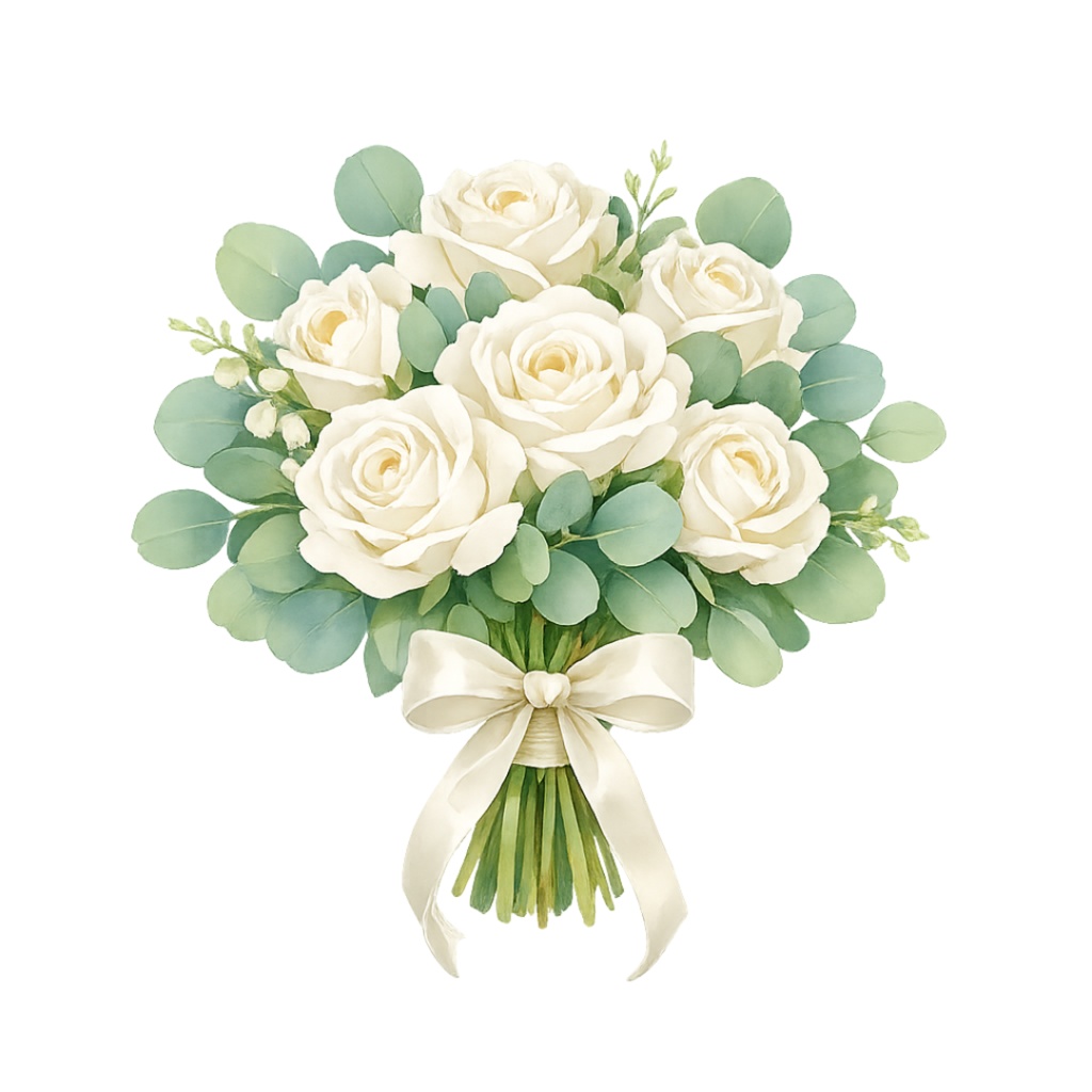 「フラワーブーケシリーズ」水彩画風クリップアート素材15点セット|PNG形式背景透過