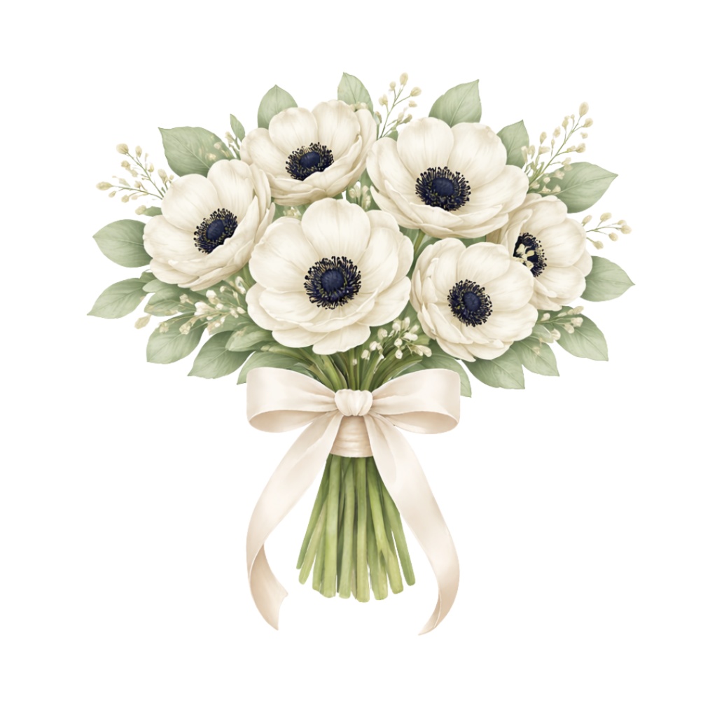 「フラワーブーケシリーズ」水彩画風クリップアート素材15点セット|PNG形式背景透過