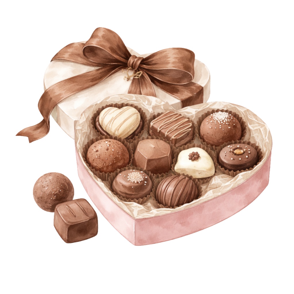 「バレンタインシリーズ②」水彩クリップアート素材20点セット|PNG形式背景透過