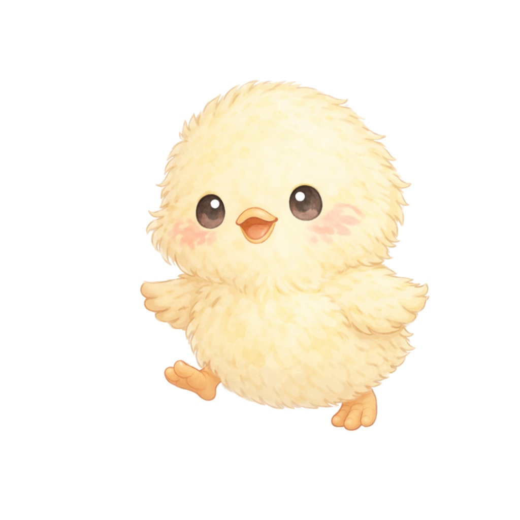 「イースターシリーズ ②ひよこ」水彩画風クリップアート 素材12点セット|PNG形式背景透過