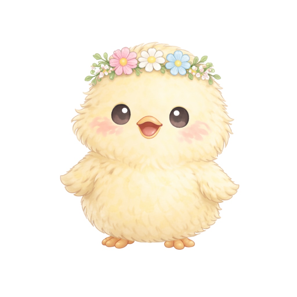 「イースターシリーズ ②ひよこ」水彩画風クリップアート 素材12点セット|PNG形式背景透過