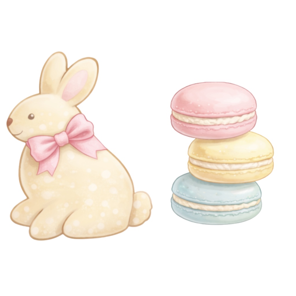 「イースターシリーズ③モチーフコレクション」水彩画風クリップアート素材40点セット|PNG形式背景透過