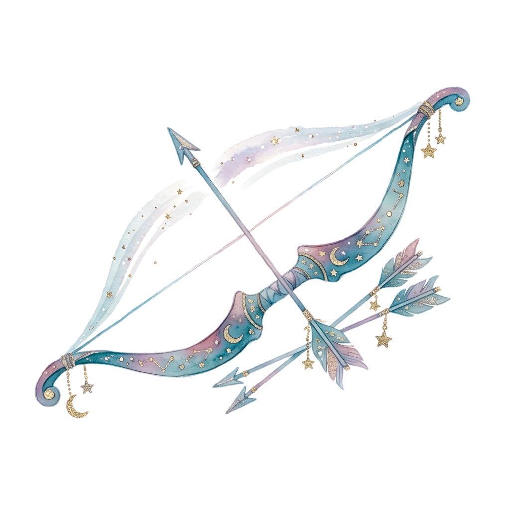 「12星座モチーフ&装飾アイテム」水彩画風クリップアート素材20点セット|PNG形式背景透過