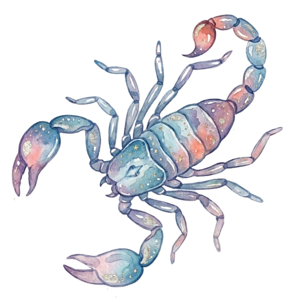 「12星座モチーフ&装飾アイテム」水彩画風クリップアート素材20点セット|PNG形式背景透過