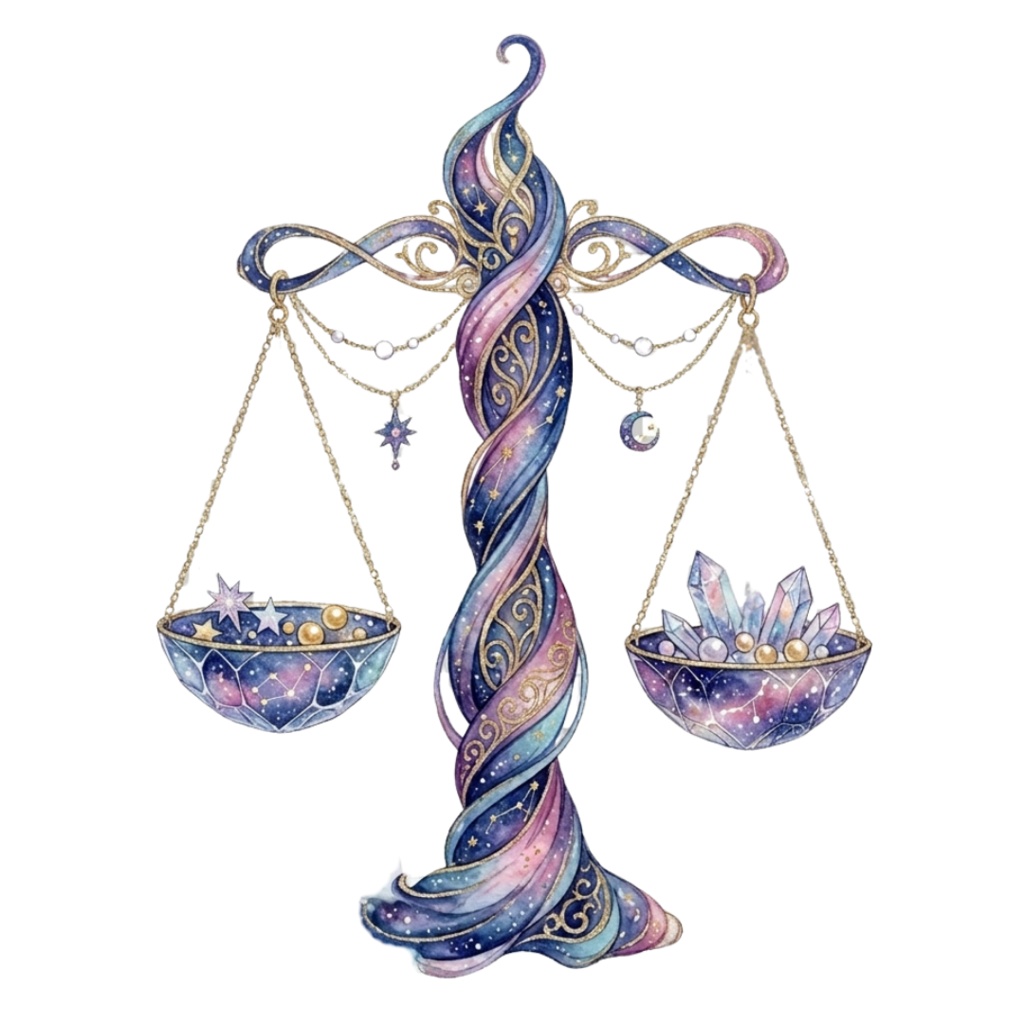 「12星座モチーフ&装飾アイテム」水彩画風クリップアート素材20点セット|PNG形式背景透過