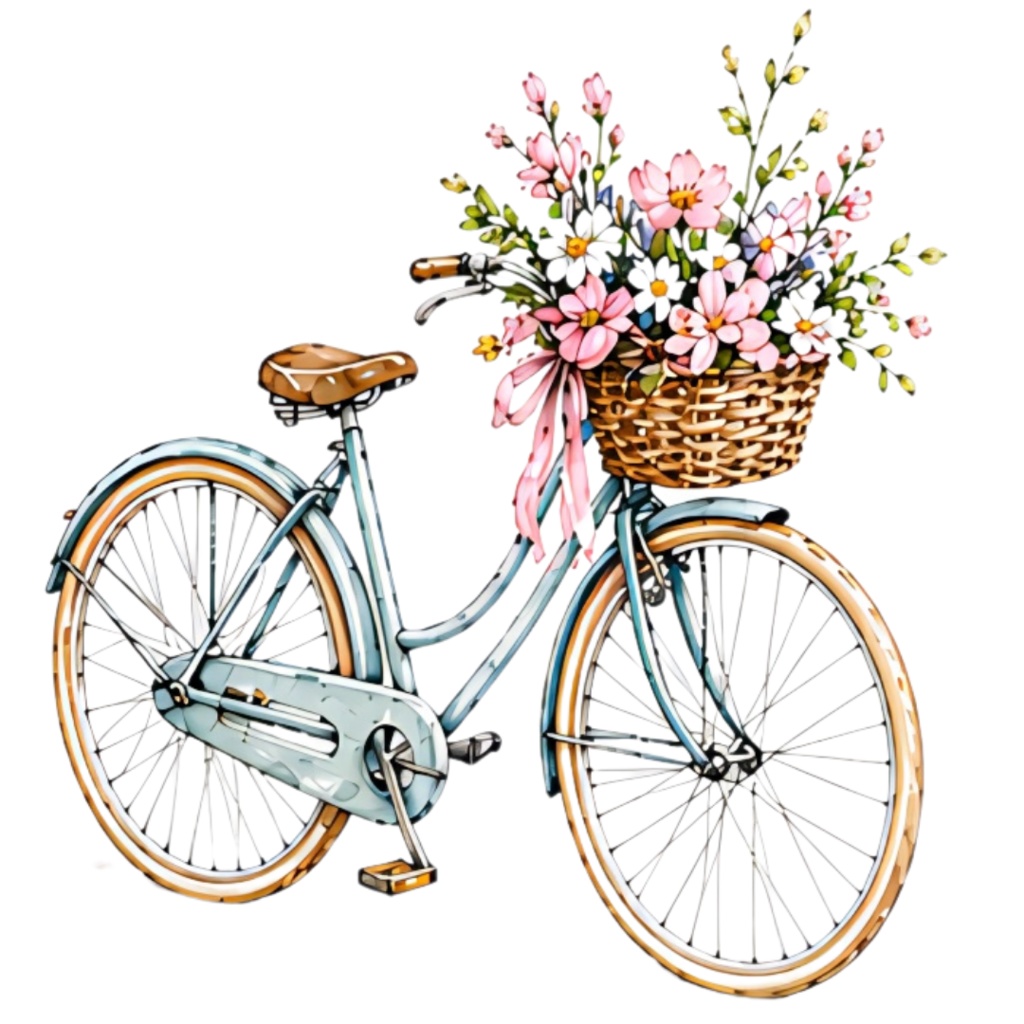 【 季節春 Spring 】水彩アンティーク風クリップアート素材17点セット|PNG形式背景透過