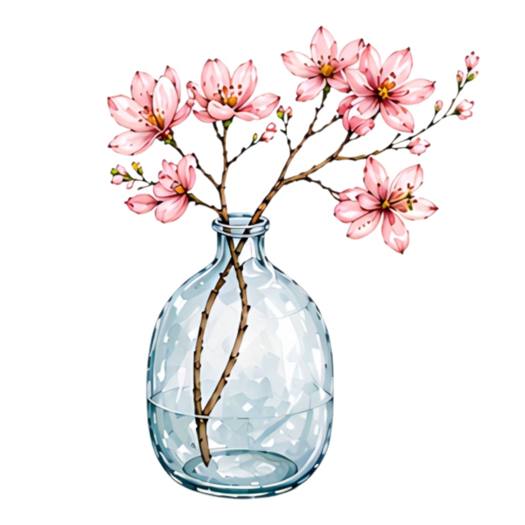 【 季節春 Spring 】水彩アンティーク風クリップアート素材17点セット|PNG形式背景透過