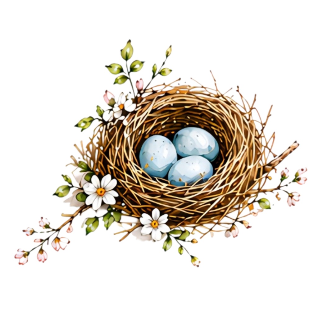 【 季節春 Spring 】水彩アンティーク風クリップアート素材17点セット|PNG形式背景透過