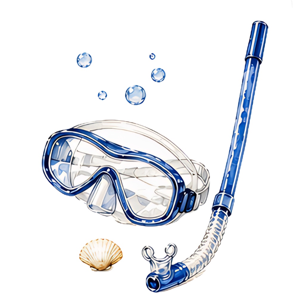 「 季節夏 Summer 」水彩アンティーク風クリップアート素材19点セット|PNG形式背景透過