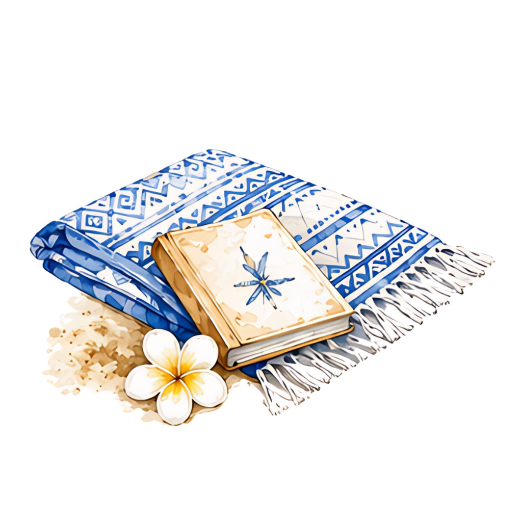 「 季節夏 Summer 」水彩アンティーク風クリップアート素材19点セット|PNG形式背景透過