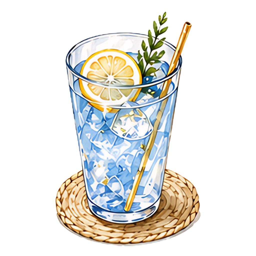 「 季節夏 Summer 」水彩アンティーク風クリップアート素材19点セット|PNG形式背景透過