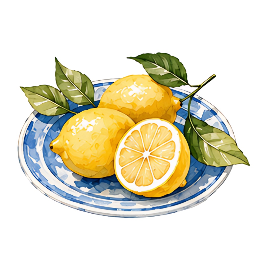 「 季節夏 Summer 」水彩アンティーク風クリップアート素材19点セット|PNG形式背景透過