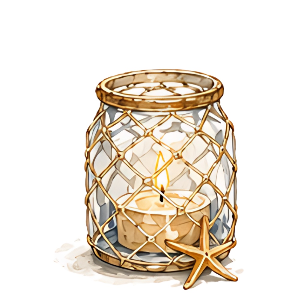 「 季節夏 Summer 」水彩アンティーク風クリップアート素材19点セット|PNG形式背景透過