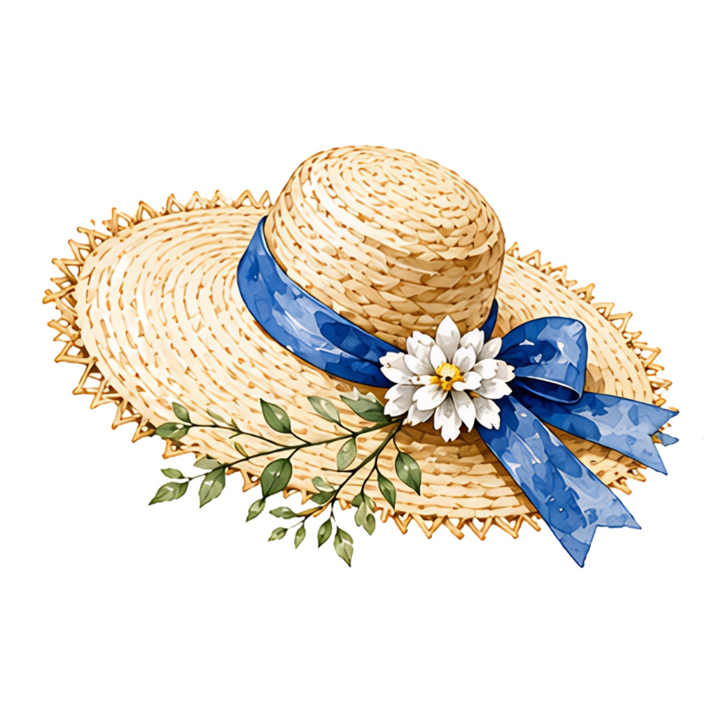 「 季節夏 Summer 」水彩アンティーク風クリップアート素材19点セット|PNG形式背景透過