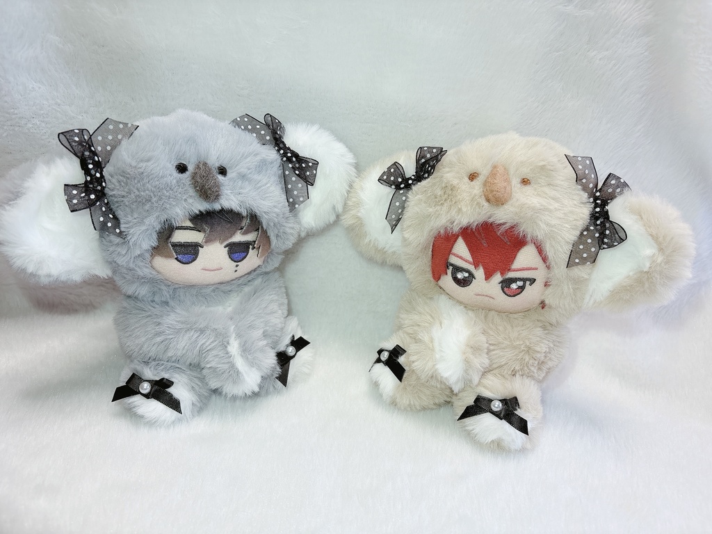 【改良版】コアラのぬい服 10～12cm グレー＆茶色