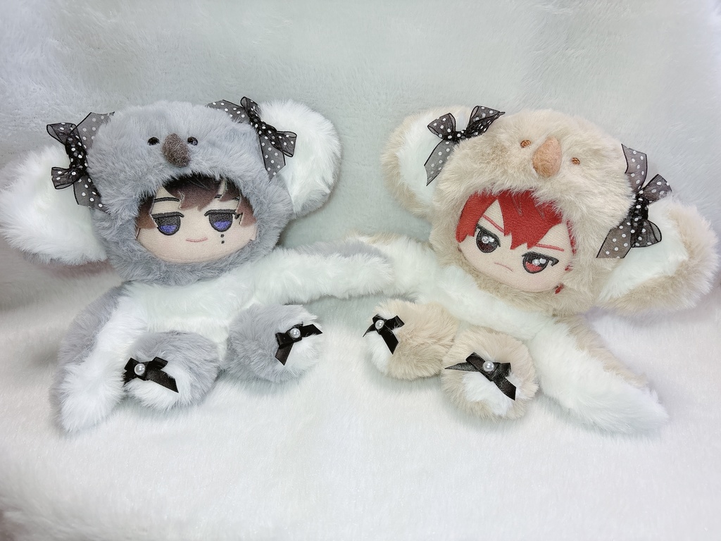 【改良版】コアラのぬい服 10~12cm グレー&茶色