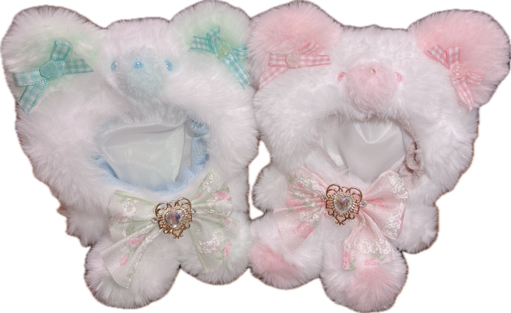 パステルくまさんの着ぐるみ ぬい服 10~12cm