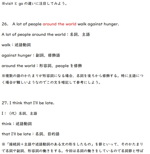 品詞と文の要素(中1~)