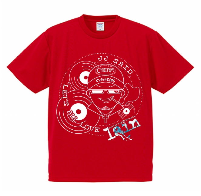 Tシャツ　赤　JJ柄