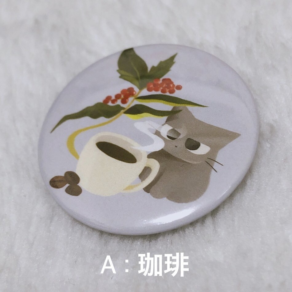 ジト目猫のハル 缶バッジ(5種) / Can Badges (5 Types)