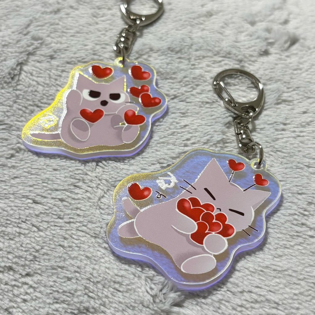 オーロラアクキー / Holographic acrylic keychain