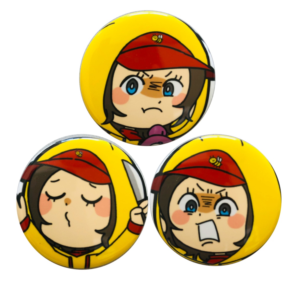 ハチコ缶バッチ（３個セット）
