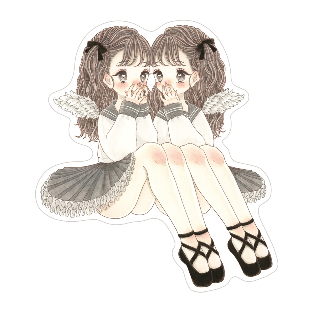 クリアステッカー-ないしょ。