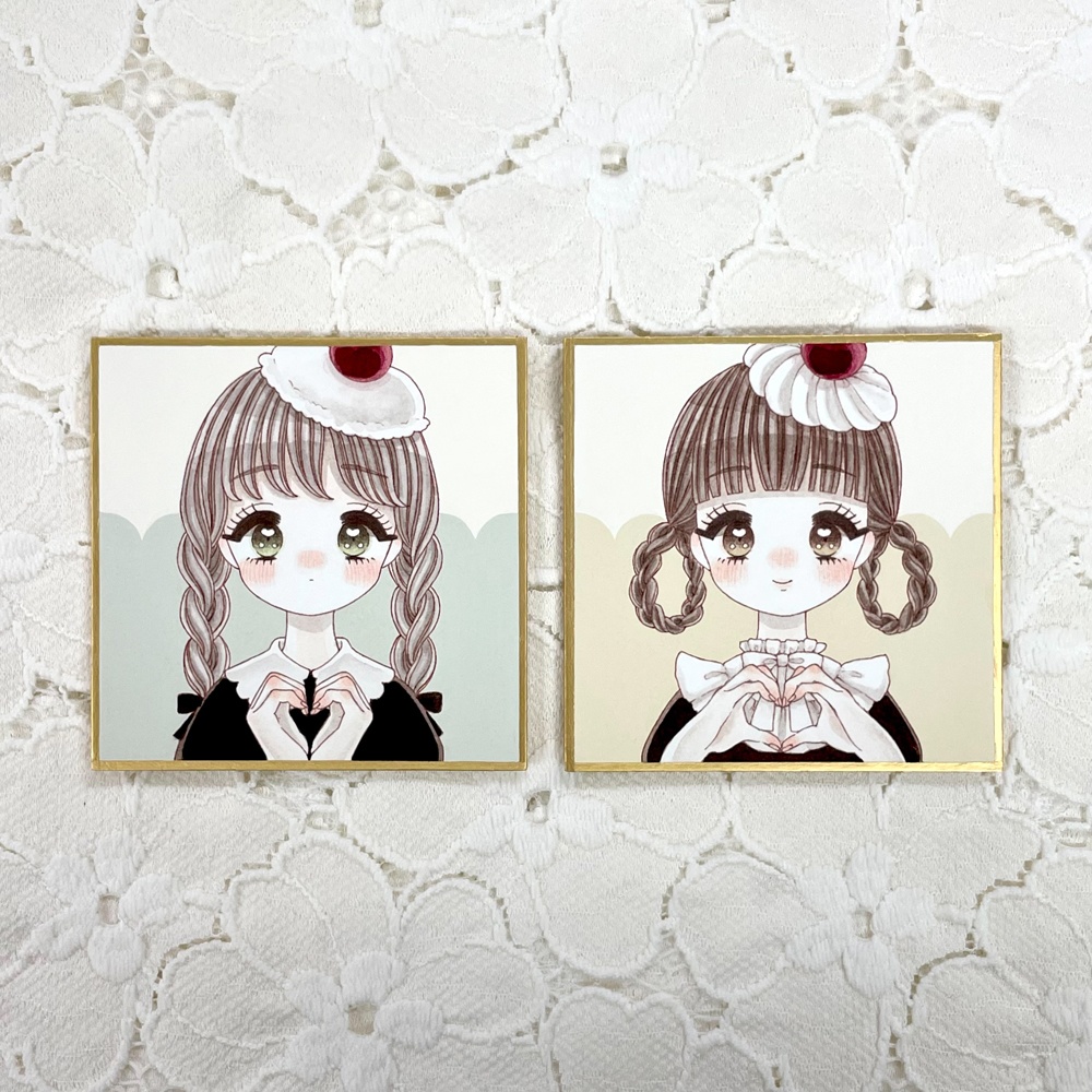 【ミニ色紙】クリームガールズ