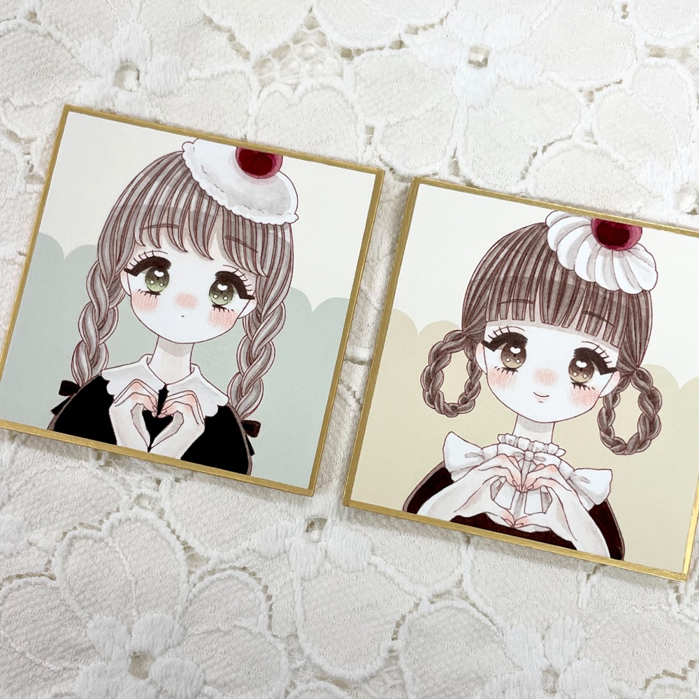 【ミニ色紙】クリームガールズ