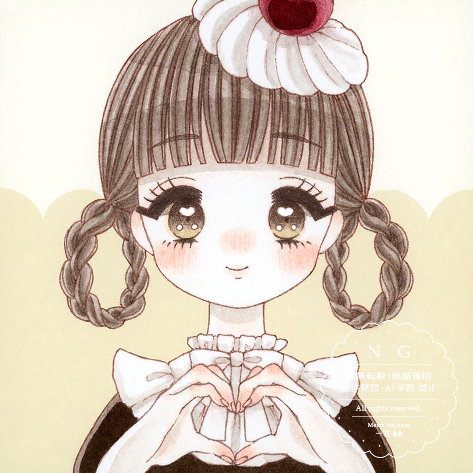 【ミニ色紙】クリームガールズ