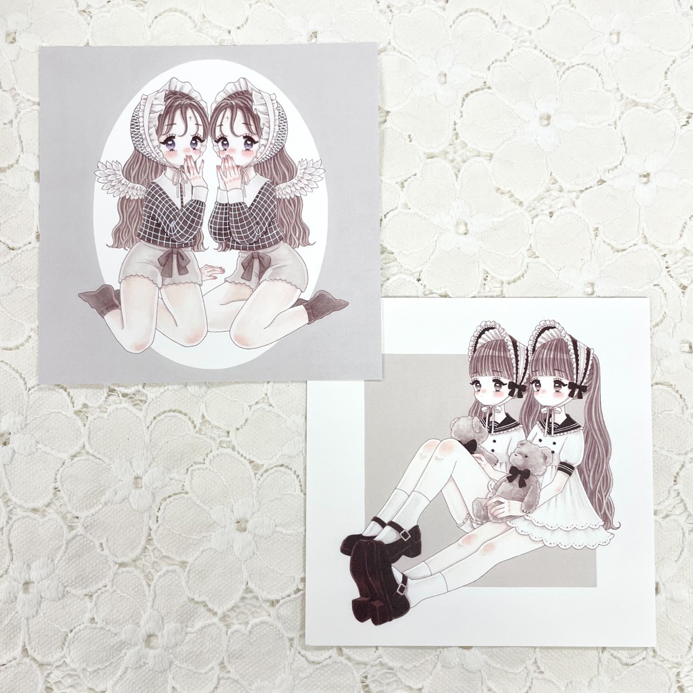 イラストカード2枚セット