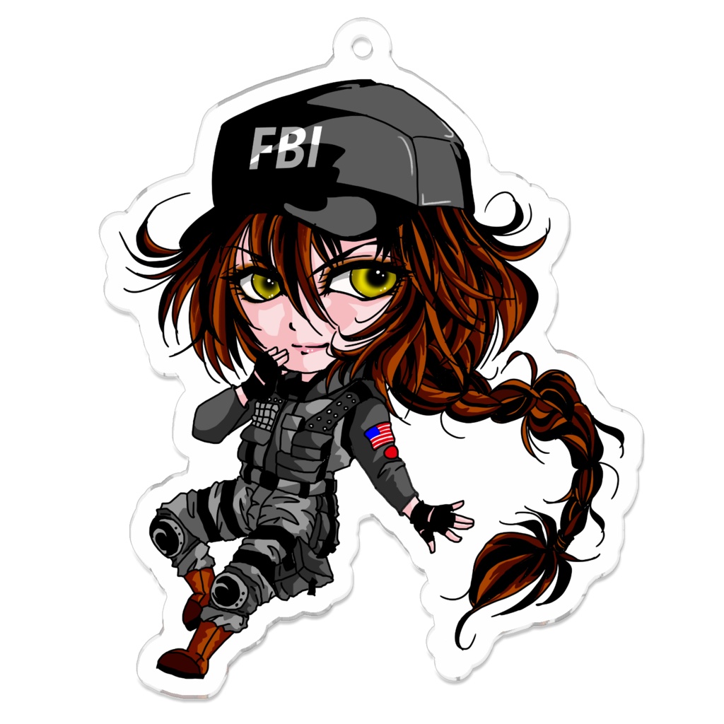 【R6S】ちびASHアクリルキーホールだー