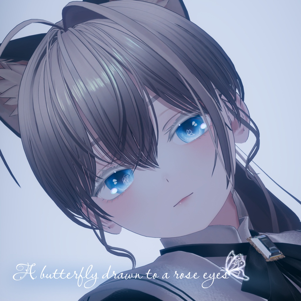 【ミシェラ-Michella】A butterfly drawn to a rose eyes【Makeup & Eye Textuer】