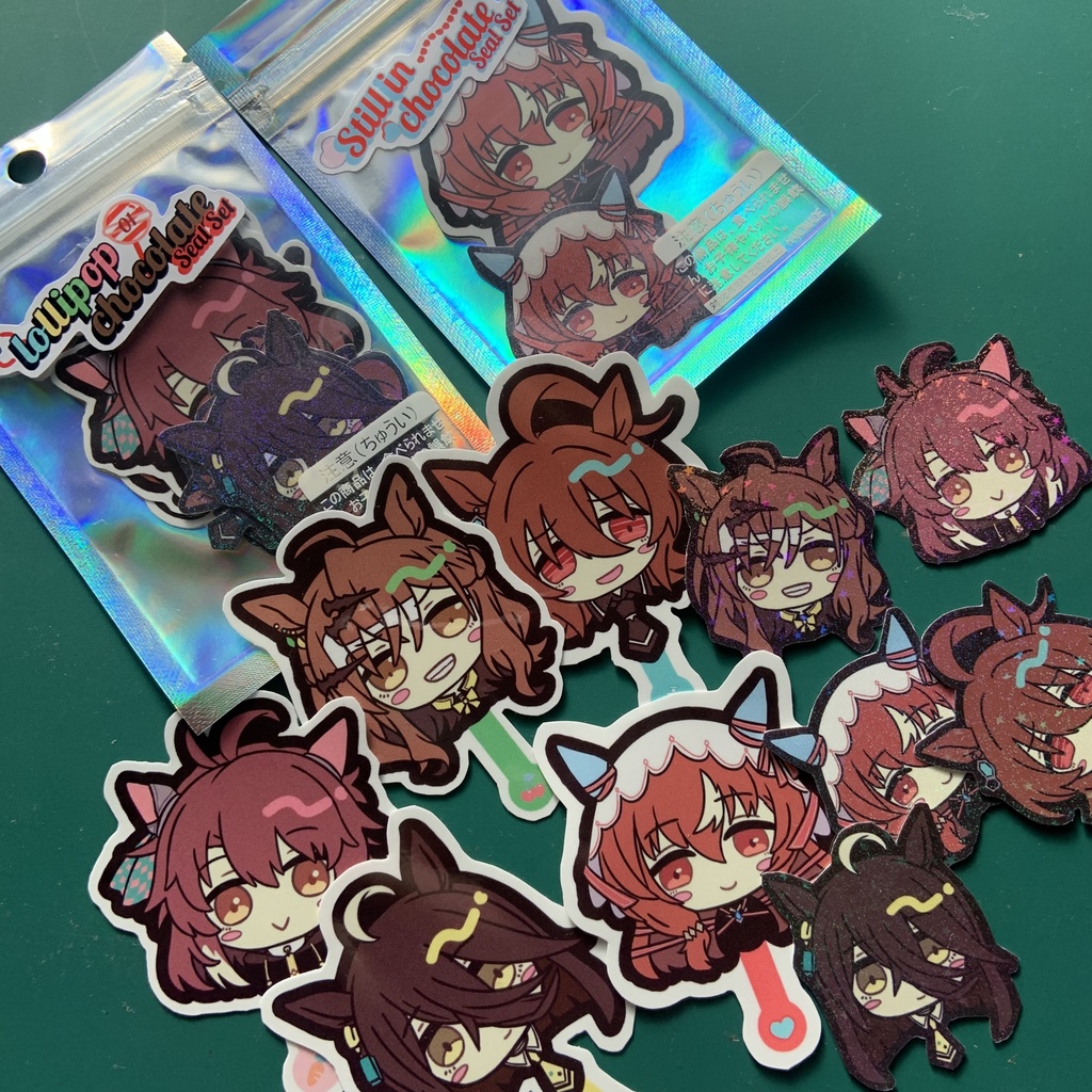 ロリポップチョコレート風シールセット