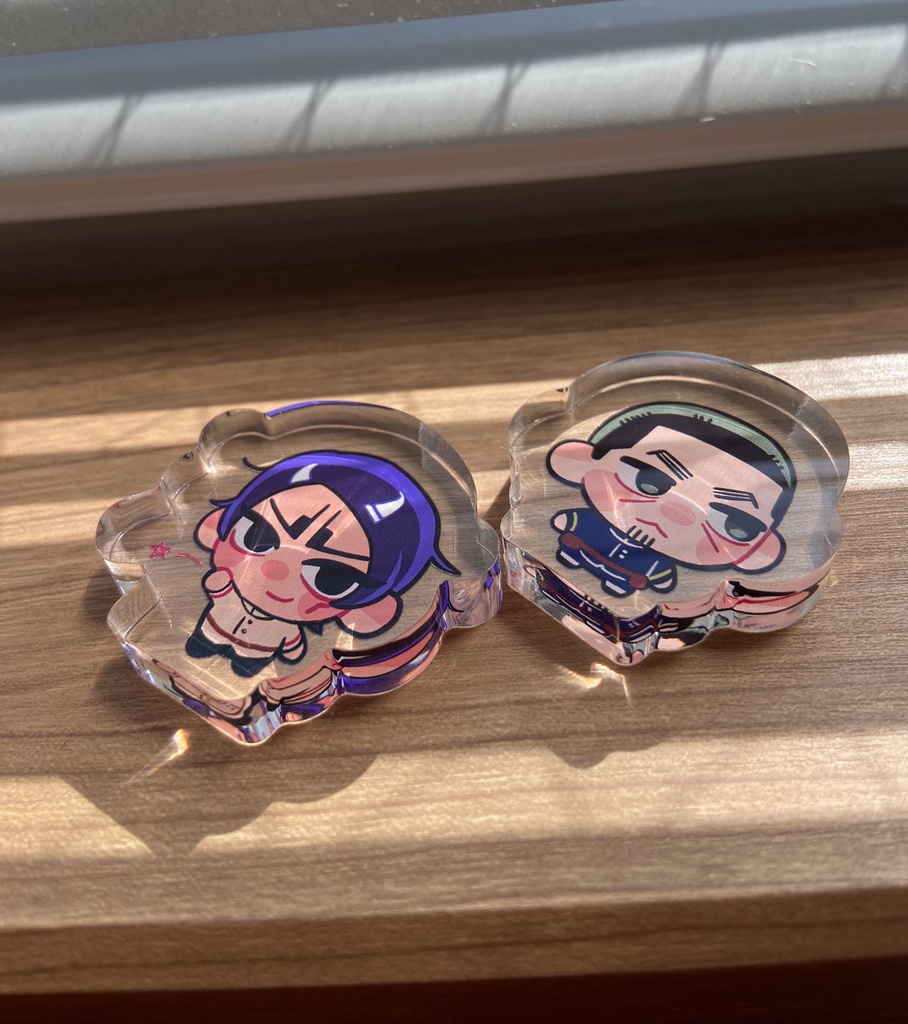 ミニアクリルブロック鯉・月