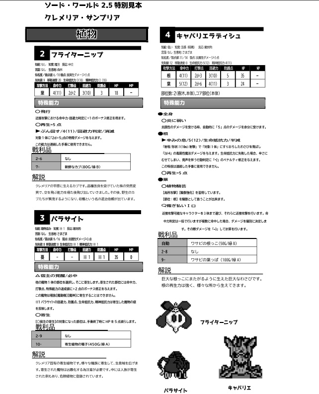 【ソード・ワールド2.5非公式サプリメント見本】剣風伝記クレメリア・サンプリア