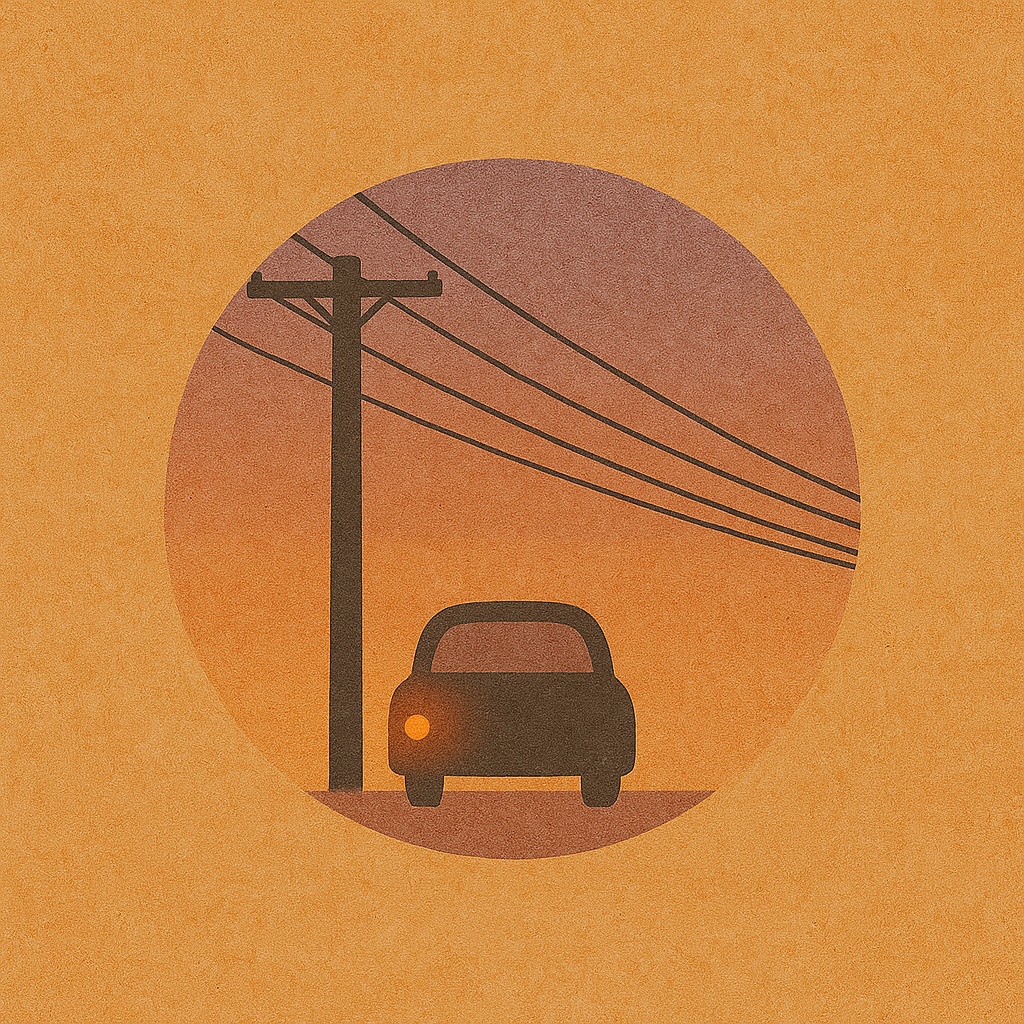 ウィンカーと送電線