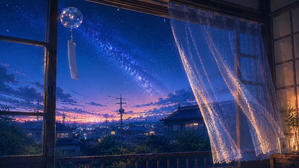 風鈴と夜の風