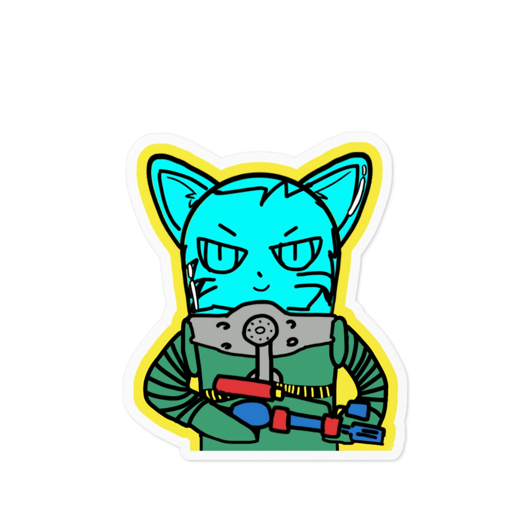マーシャンねこステッカー