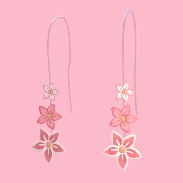 Flower jewelry set (3D model)