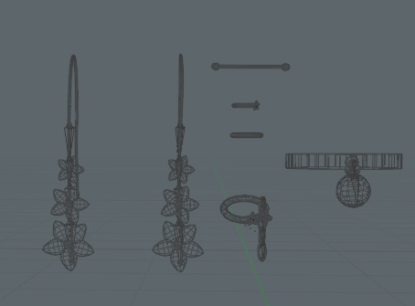 Flower jewelry set (3D model)