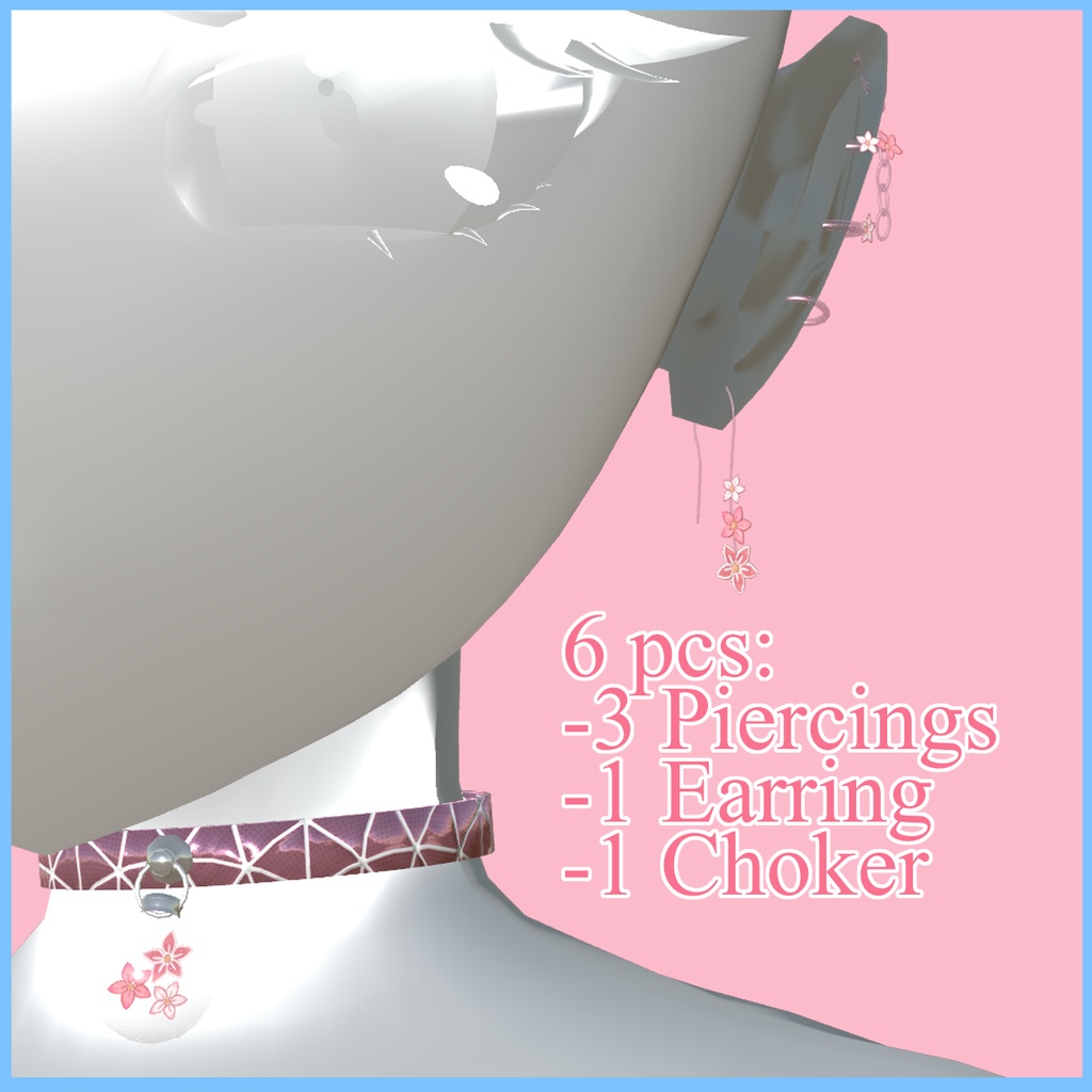 Flower jewelry set (3D model)