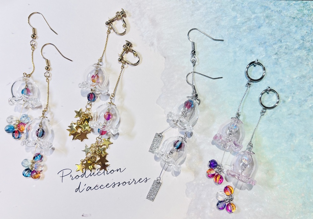 風鈴風ピアス（イヤリング）