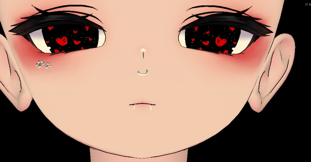 Rurune face piercings