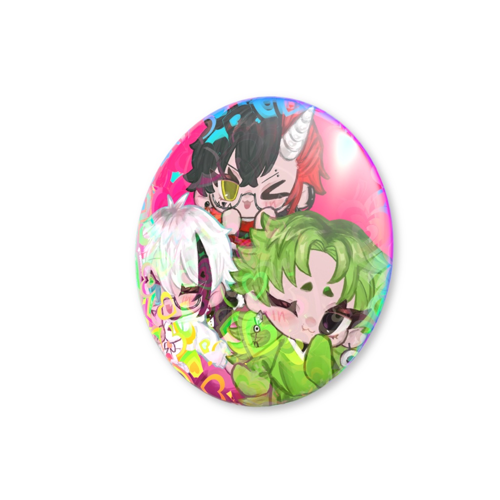 オリキャラ キラキラ缶バ