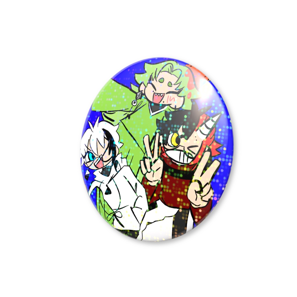 オリキャラ キラキラ缶バ